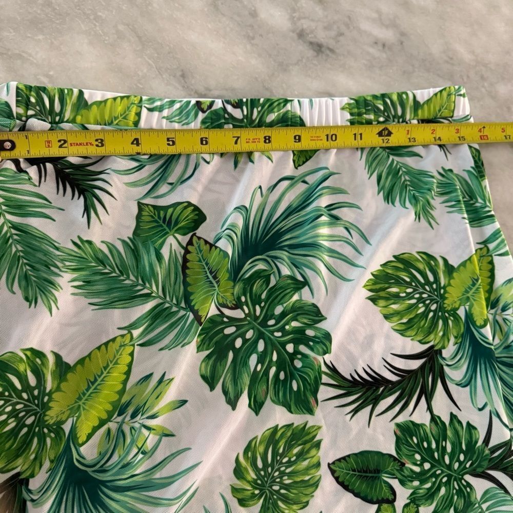 Tropical Ruffle Hem Cover Up, Size Large - Picture 11 of 13